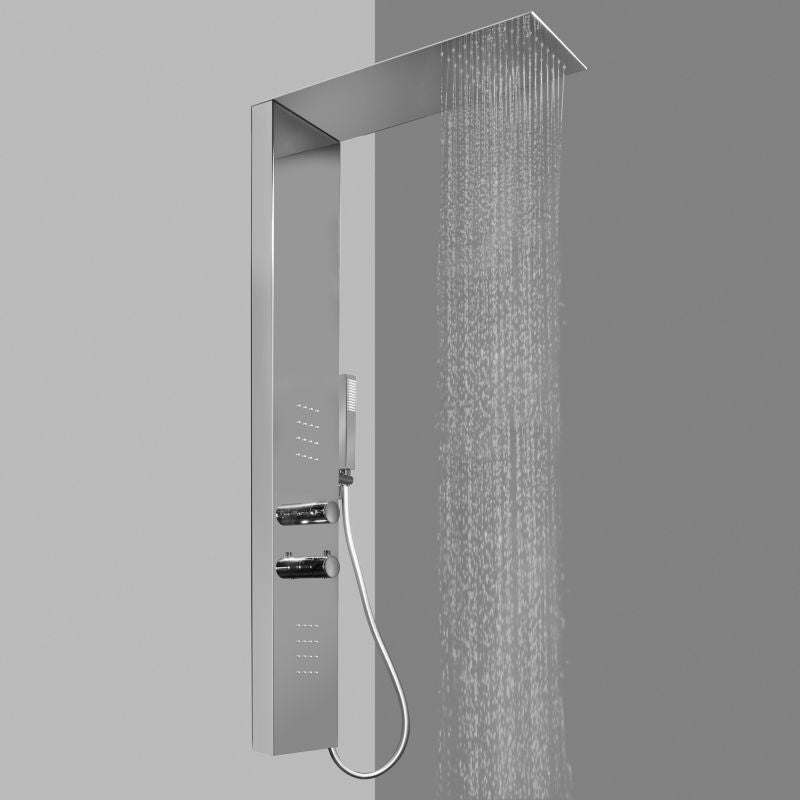 GoodHome Abala 1-funktions brusepanel i krom