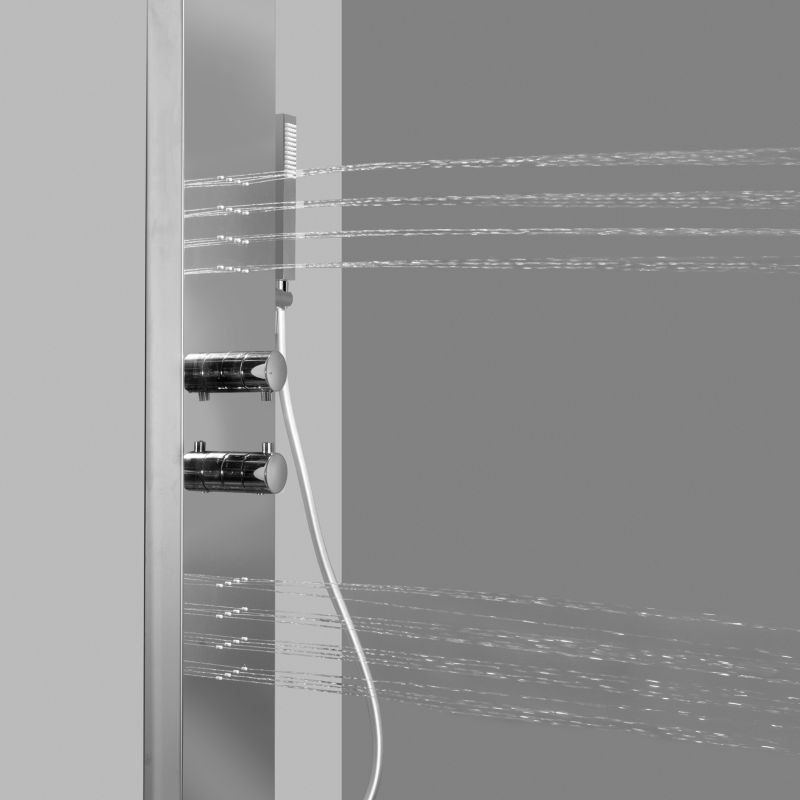 GoodHome Abala 1-funktions brusepanel i krom