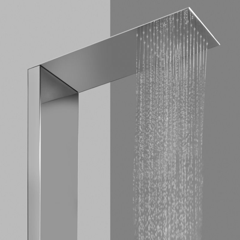 GoodHome Abala 1-funktions brusepanel i krom