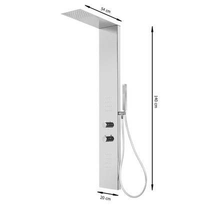 GoodHome Abala 1-funktions brusepanel i krom