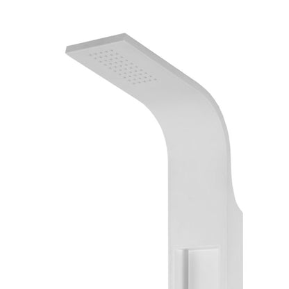 Brusepanel 1-Funktions Hvid Mat 140 cm Aluminium