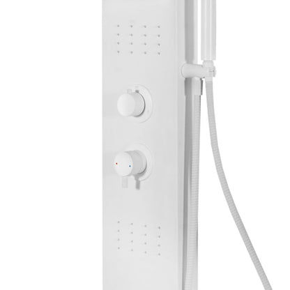 Brusepanel 1-Funktions Hvid Mat 140 cm Aluminium