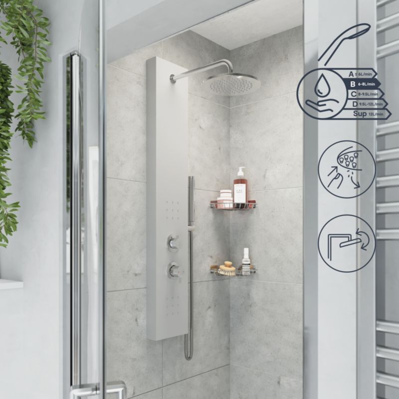 GoodHome Tanvia 1-funktions gråt brusepanel
