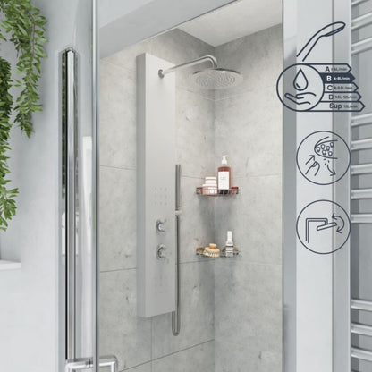 GoodHome Tanvia 1-funktions gråt brusepanel