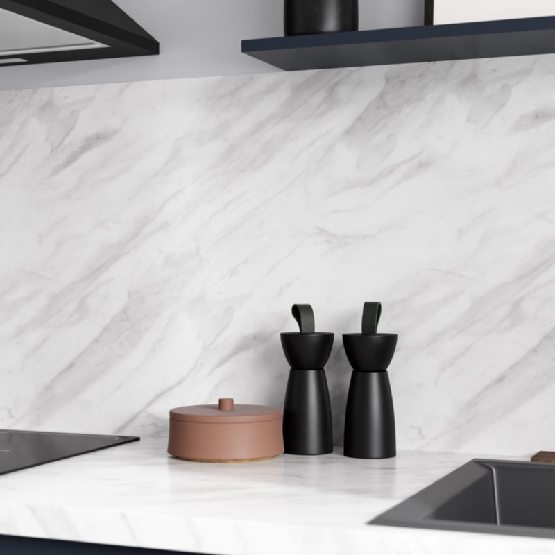 GoodHome Algiata laminatbordpladepanel 0,8 x 60 x 300 cm hvid marmor