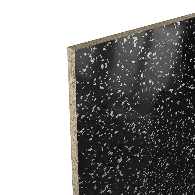 Laminatbordpanel GoodHome Berberis 0,3 x 60 x 200 cm sort / hvid stjerne