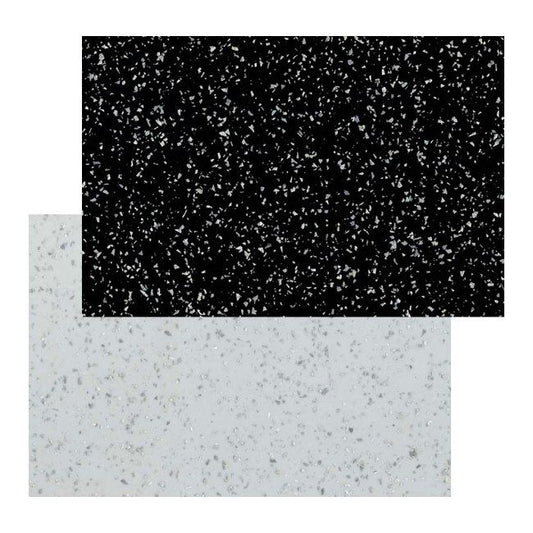 Laminatbordpanel GoodHome Berberis 0,3 x 60 x 200 cm sort / hvid stjerne