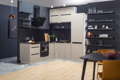 GoodHome Berberis laminatbordpladepanel 0,3 x 60 x 200 cm supermat sort/hvid