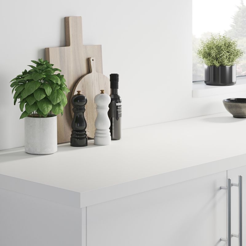 GoodHome Berberis laminatbordpladepanel 0,3 x 60 x 200 cm supermat sort/hvid