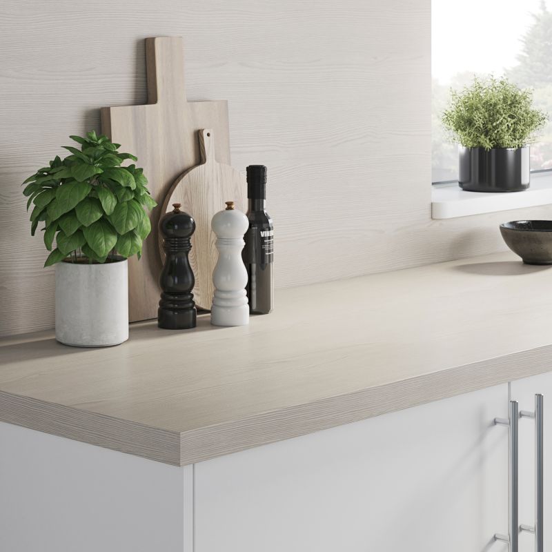 GoodHome Kala laminatbordpladepanel 0,8 x 60 x 300 cm blegnet træ