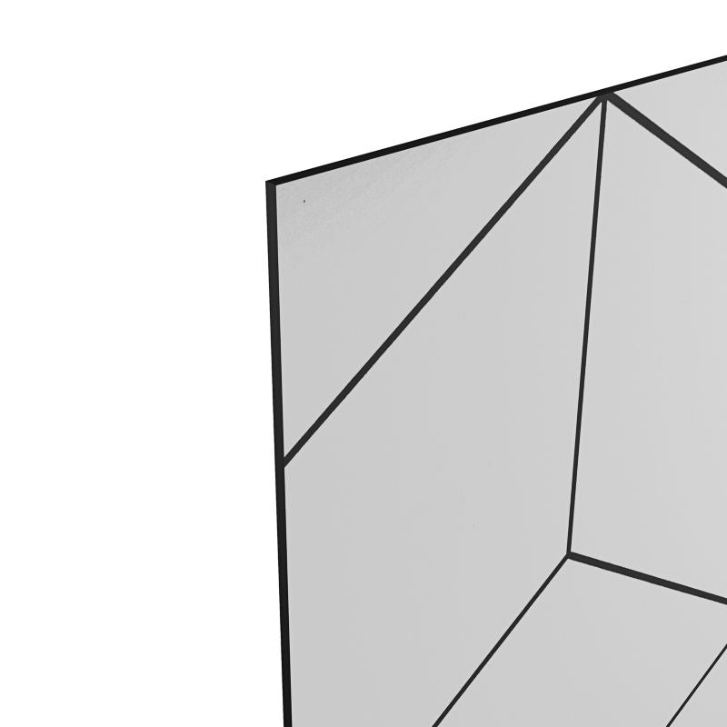 GoodHome Nepeta laminatbordpladepanel 0,3 x 60 x 180 cm geometrisk / hvid