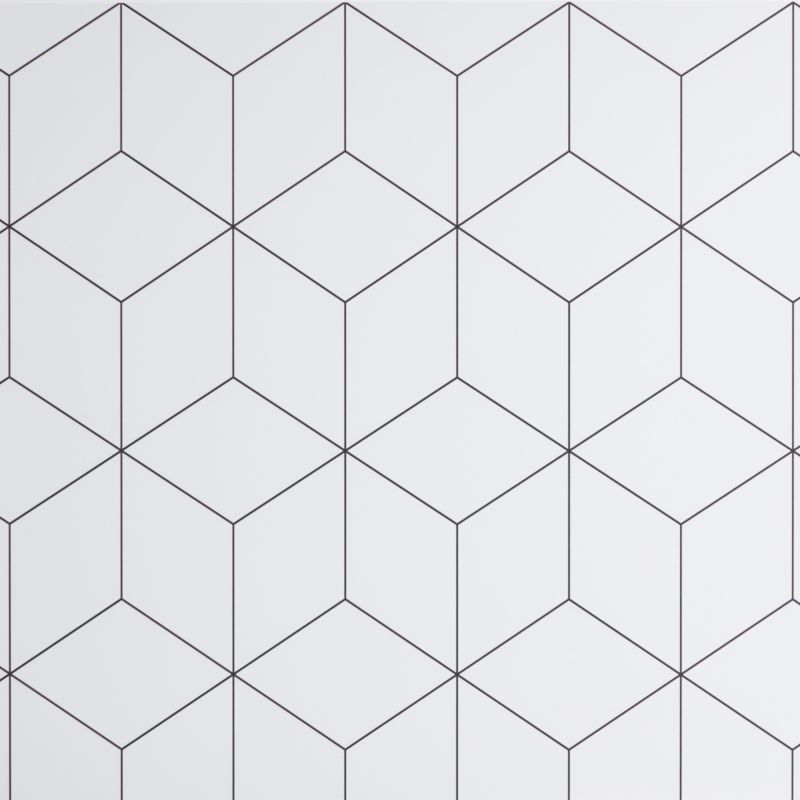 GoodHome Nepeta laminatbordpladepanel 0,3 x 60 x 180 cm geometrisk / hvid