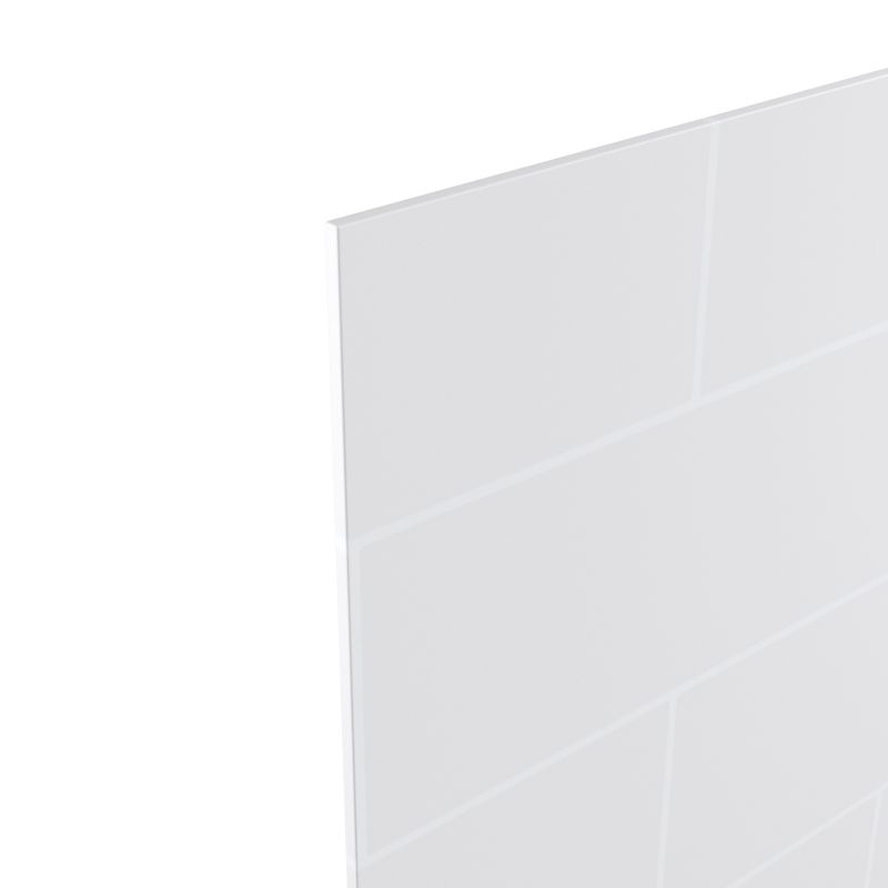 Laminatbordpladepanel GoodHome Nepeta 0,3 x 60 x 200 cm metrofliser / hvid blank