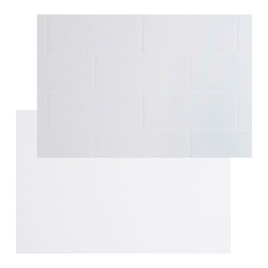 Laminatbordpladepanel GoodHome Nepeta 0,3 x 60 x 200 cm metrofliser / hvid blank