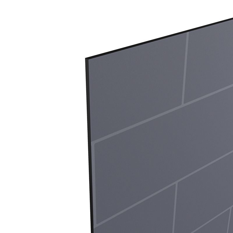 GoodHome Nepeta laminatbordpladepanel 0,3 x 60 x 200 cm grå / antracit
