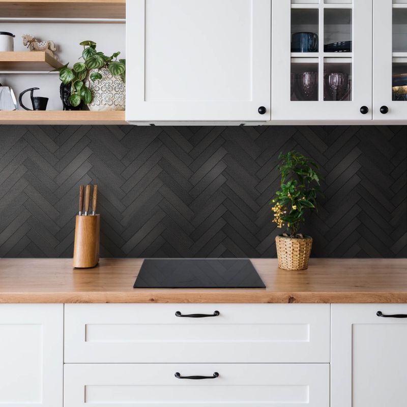 Selvklæbende vinylpanel Tulup mørk parket 100 x 50 cm, 1 stk.