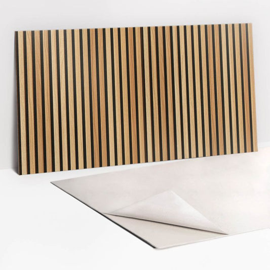 Selvklæbende vinylpanel Tulup trælameller 100 x 50 cm, 1 stk.