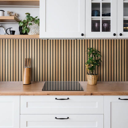 Selvklæbende vinylpanel Tulup trælameller 100 x 50 cm, 1 stk.