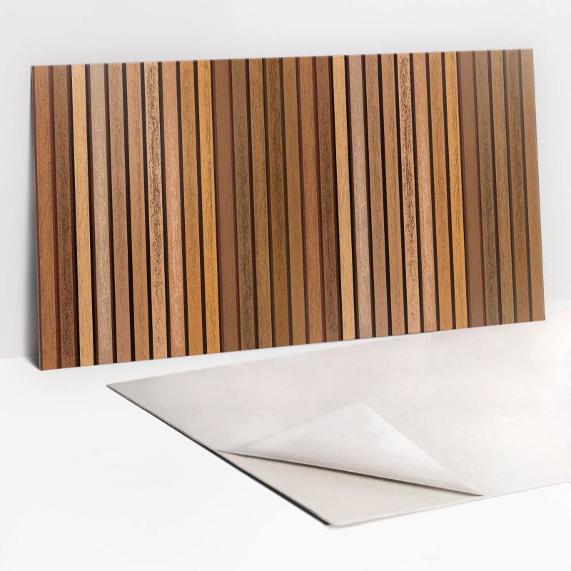 Selvklæbende panel Tulup trælameller 100 x 50 cm, 1 stk.