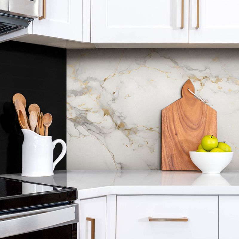 Selvklæbende panel Tulup elegant marmor og guld 100 x 50 cm 1 stk.