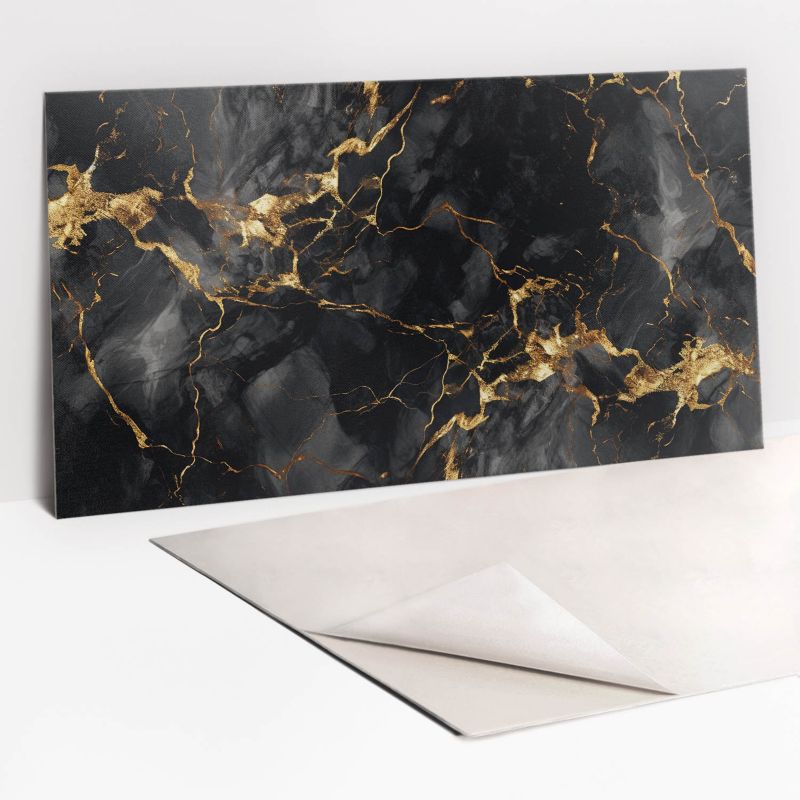 Selvklæbende panel Tulup sten marmor og guld 100x50 cm 1 stk.