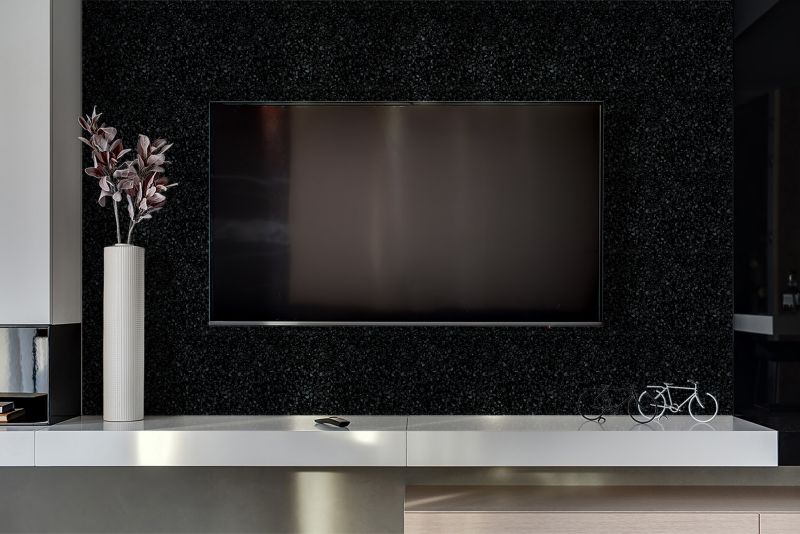 Selvklæbende panel Tulup klassisk sort gulv 100 x 50 cm 1 stk.