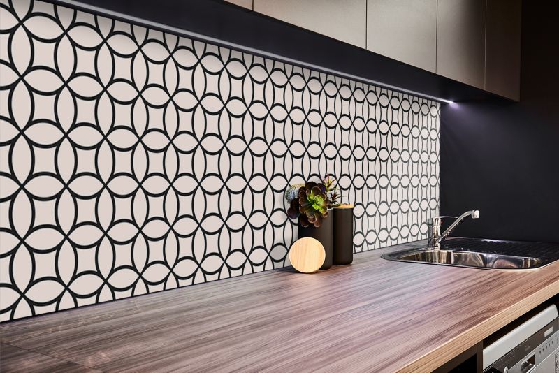 Selvklæbende panel Tulup geometriske cirkler 100 x 50 cm 1 stk.