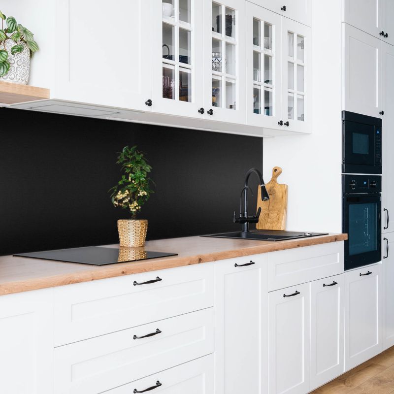 Selvklæbende vinylpanel Tulup sort 100 x 50 cm 1 stk.
