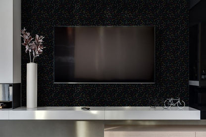 Selvklæbende panel Tulup farverige linjer 100 x 50 cm 1 stk.
