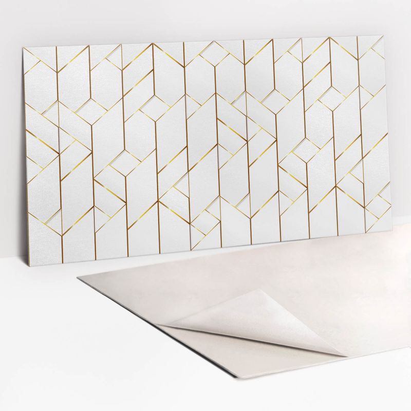 Selvklæbende panel Tulup moderne gyldne linjer 100 x 50 cm 1 stk.