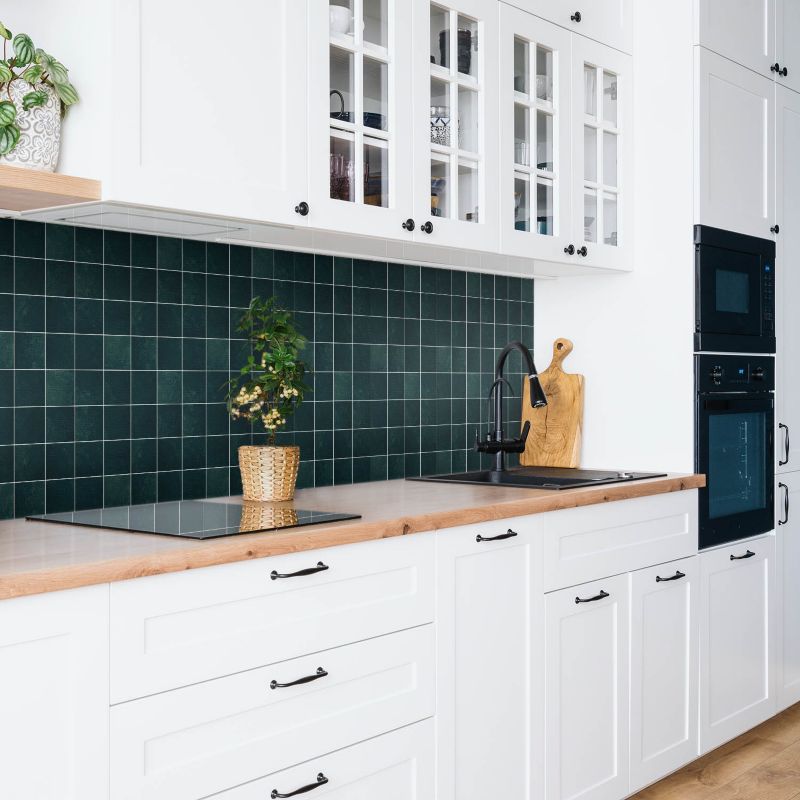 Selvklæbende panel Tulup mosaik flaskegrøn 100 x 50 cm 1 stk.
