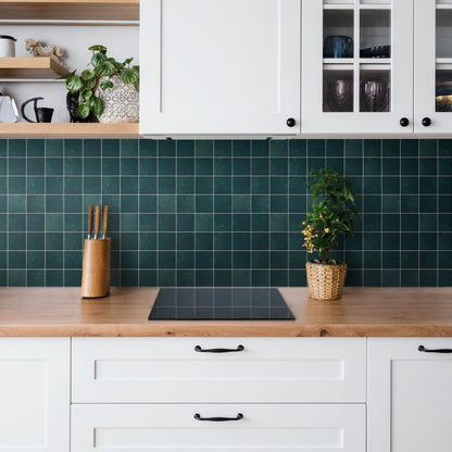 Selvklæbende panel Tulup mosaik flaskegrøn 100 x 50 cm 1 stk.