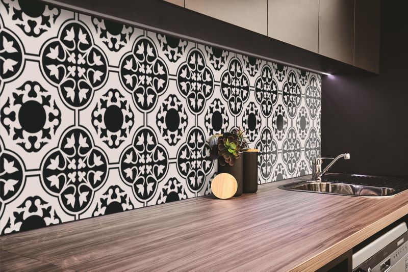Selvklæbende Tulup panel med blomsterdekoration 100x50 cm, 1 stk.