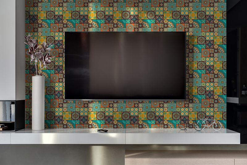 Selvklæbende Tulup Patchwork-panel 100 x 50 cm, 1 stk.