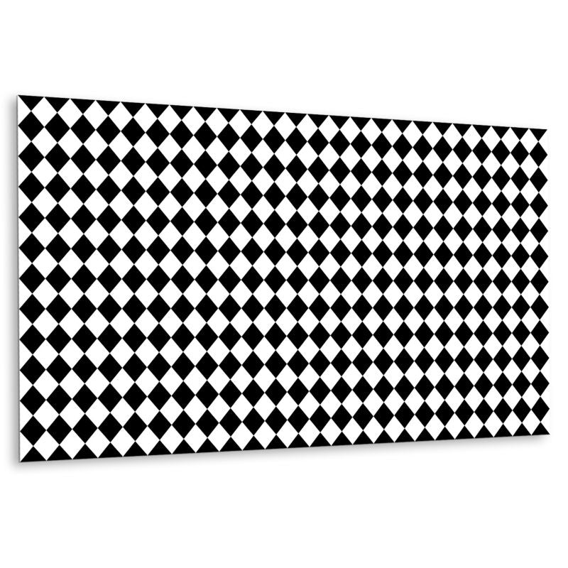 Selvklæbende vinylpanel Tulup Skrå skakternet mønster 100 x 50 cm 1 stk.