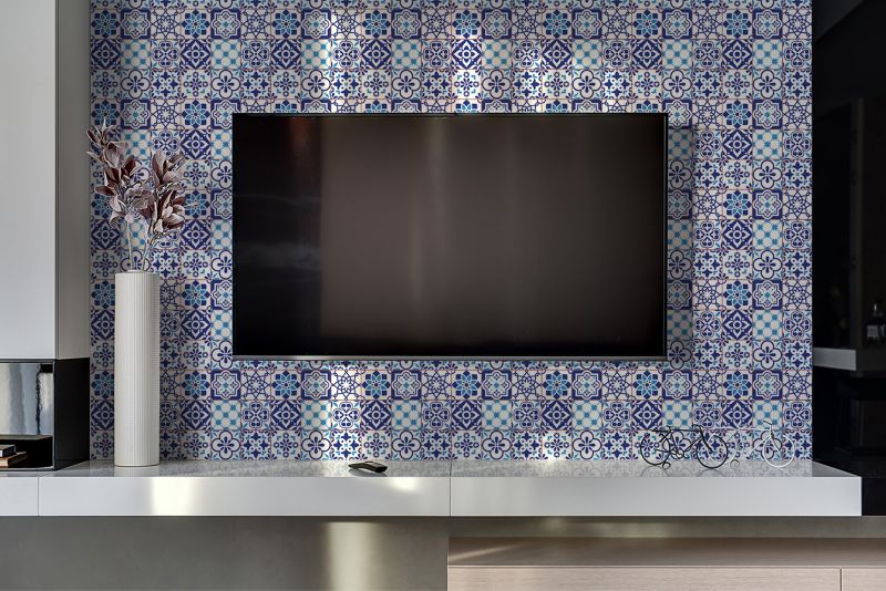 Selvklæbende panel Tulup Azulejo-mønster 100 x 50 cm 1 stk.