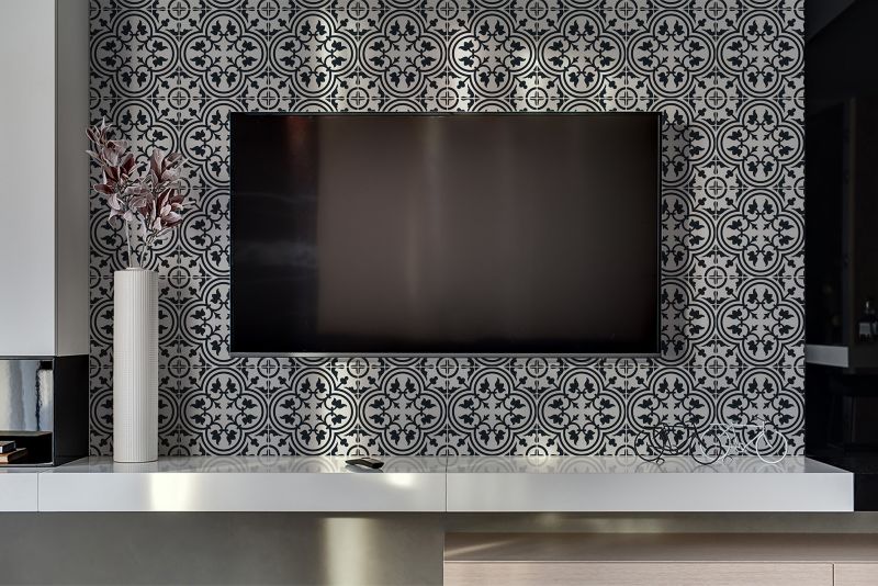 Selvklæbende vinylpanel Tulup med planteprint 100 x 50 cm, 1 stk.