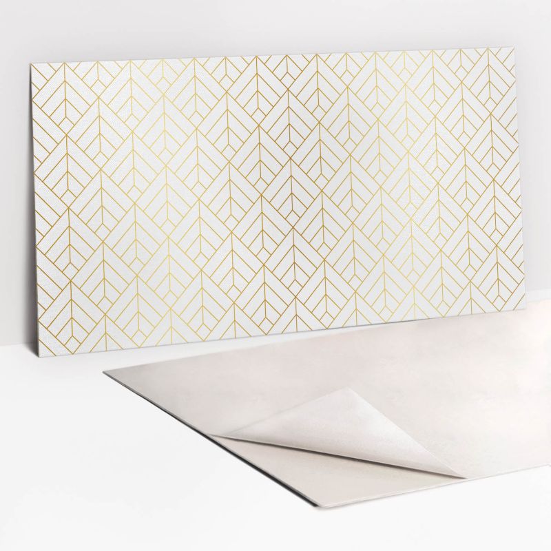 Selvklæbende panel Tulup gyldent geometrisk mønster 100 x 50 cm, 1 stk.