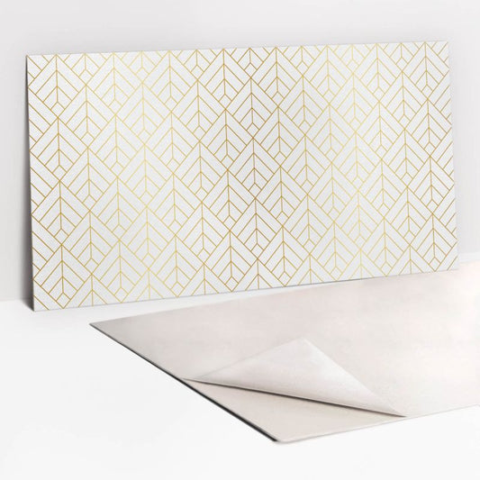 Selvklæbende panel Tulup gyldent geometrisk mønster 100 x 50 cm, 1 stk.