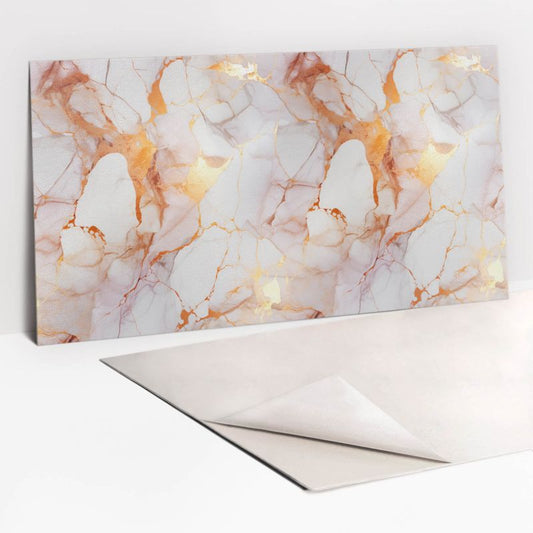 Selvklæbende panel Tulup gyldent marmor 100x50 cm 1 stk.