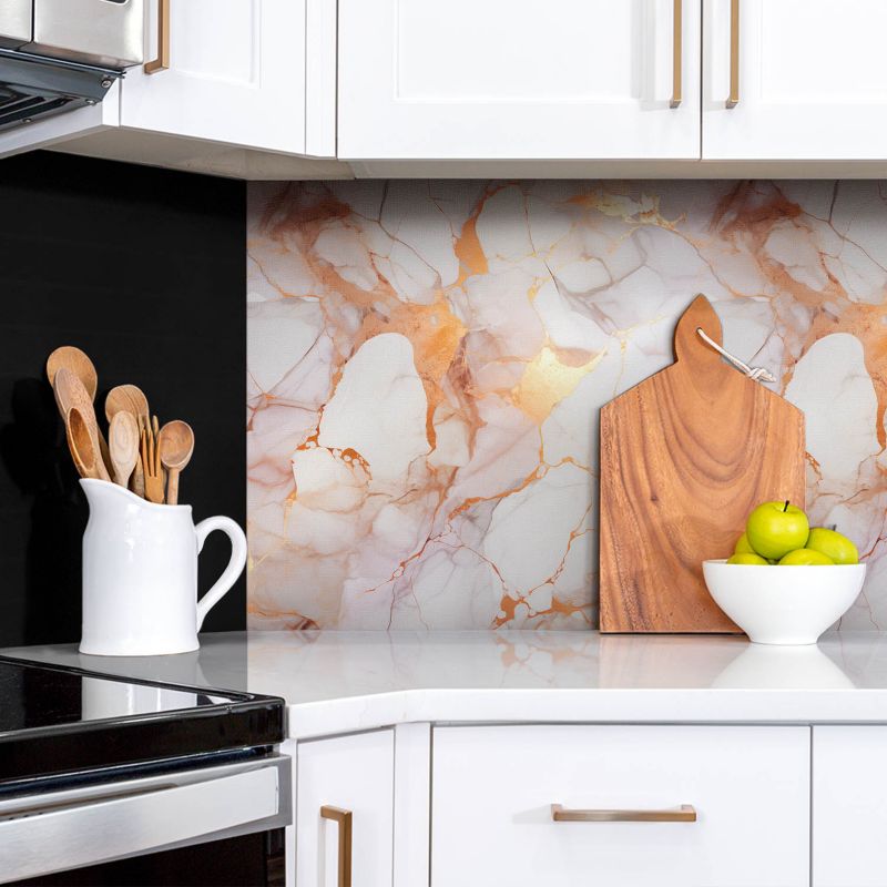 Selvklæbende panel Tulup gyldent marmor 100x50 cm 1 stk.