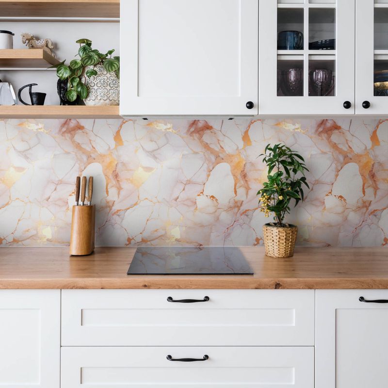 Selvklæbende panel Tulup gyldent marmor 100x50 cm 1 stk.