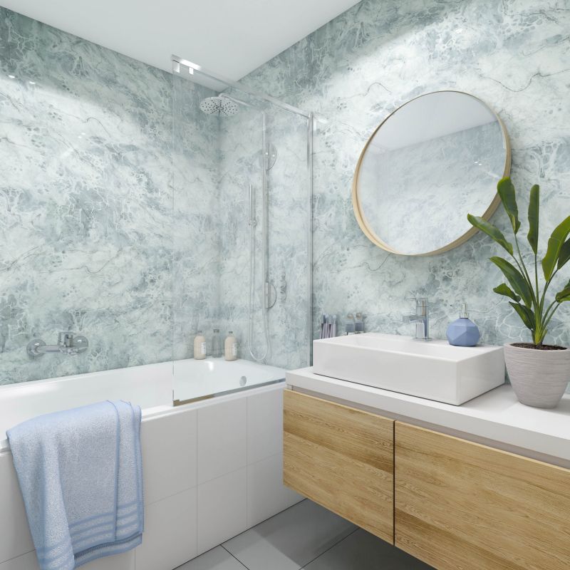PCV Vægpanel Vilo Motivo 250 mm Blue Marble