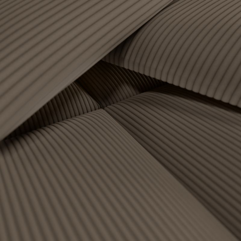 Polstret vægpanel Stegu B1 PP 60 x 30 cm brun fløjl