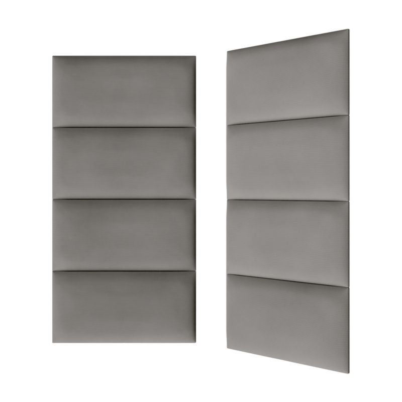 Polstret vægpanel Stegu B1 PP 60 x 30 cm mørkegrå kordfløjl