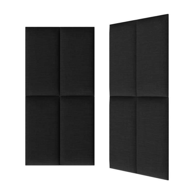 Polstret vægpanel Stegu B1 PP 60 x 30 cm grafitgrå hør