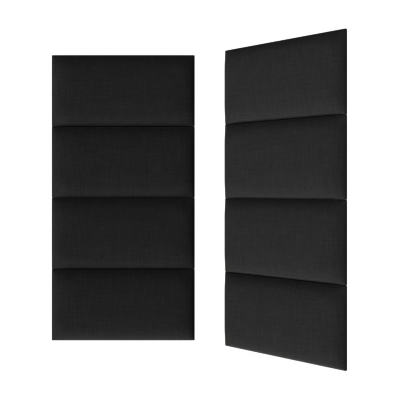 Polstret vægpanel Stegu B1 PP 60 x 30 cm grafitgrå hør