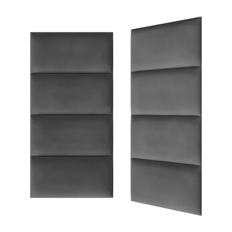 Polstret vægpanel Stegu B1 PP 60 x 30 cm grafitgrå kordfløjl