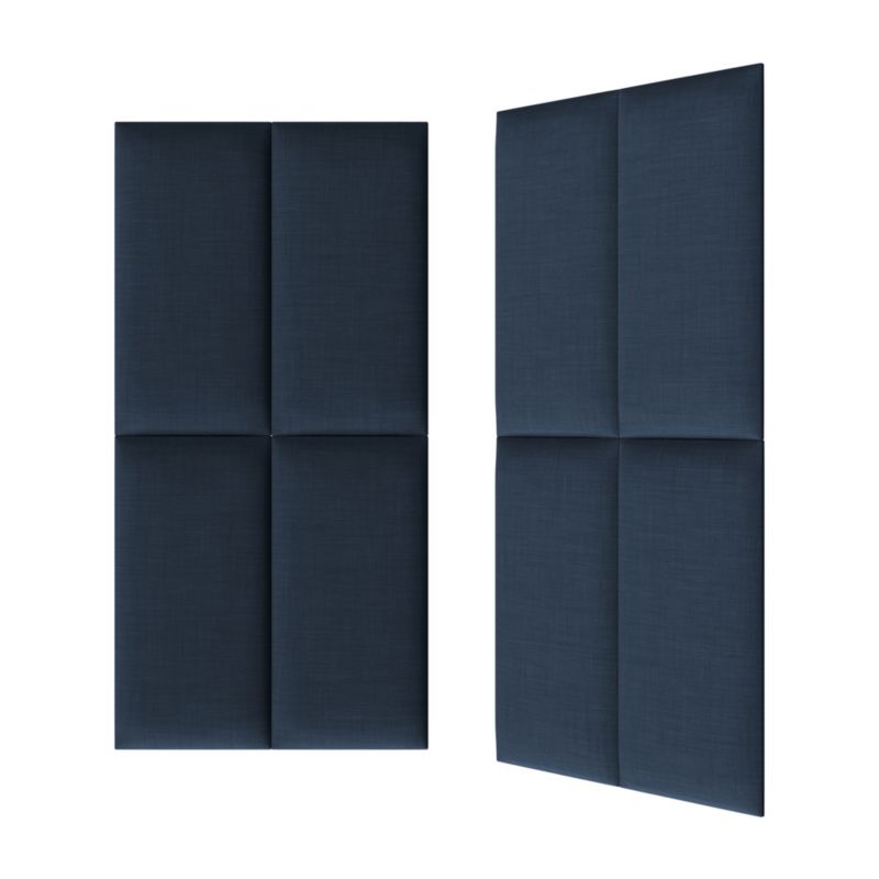 Polstret vægpanel Stegu B1 PP 60 x 30 cm i marineblå hør