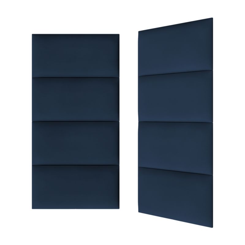 Polstret vægpanel Stegu B1 PP 60 x 30 cm i marineblå kordfløjl